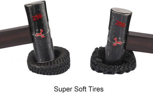 Super Soft Sticky 1.0 Wheel Tires, Mud Tires 60 * 25mm for 1/18 1/24 RC Crawler Axial SCX24 FMS FCX24 Enduro24 Bronco