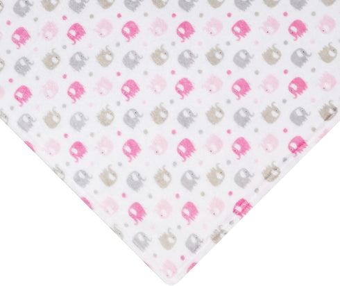 EVERYDAY KIDS Baby Swaddle Blanket Wrap for Girls, Size 0-3 Months - Pink and Gray Elephant, Super Soft Microfleece