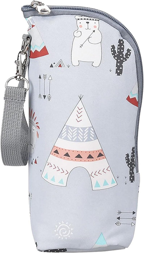 Rhinoon Baby Bottle Insulation Bag, Infant Bottle Storage Bag, Oxford Cloth Waterproof Nursing Feeding Bottle Tote