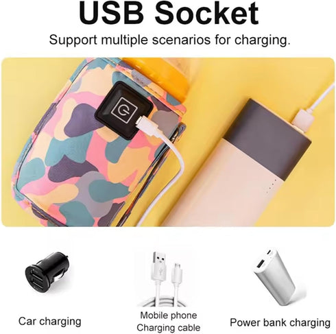 USB Baby Bottle Warmer,Portable Car Travel Bottle Warmer,Three Levels Temperature Adjustment Hook Design Bottle Warmer