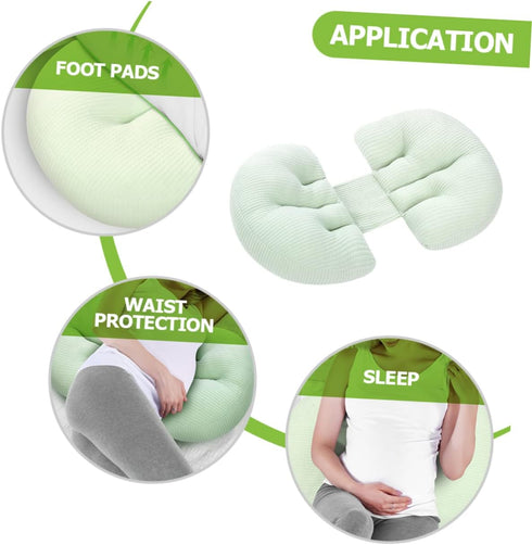 Multifunctional Shaped Maternity Support Pillow for Pregnant Women Lumbar Waist Cushion for Side Sleeping Ergonomic