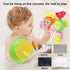 G-WACK Bath Toys for Toddlers Age 1-3, Durable Interactive Water Toys with Strong Suction Cups - Pink Monkey Caterpillar