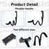 Apausvcm Stroller Phone Holder, Portable Flexible Cell Phone Holder Stand with Non-skidding Arm Grip Soft Alloy Phone
