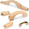 1 Pack Wood Train Track Expansion Wooden Train Track Accessories Bridge Connectors