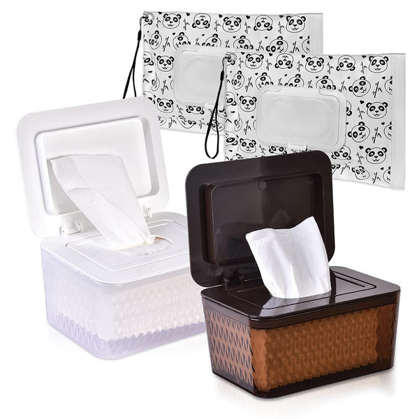 Umtiti Wipes Dispenser & Wipes Pouch/Tissue Bag, Wipes/Tissue Case with Moisture Seal Secure