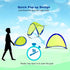 Poray Soccer Goal for Kids, Easy-up Set of Two Portable 4FT Soccer Nets with 8 Field Marker Cones and Extra Stakes