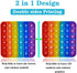 2 in 1 Fidget Toys, ABC Learning and Educational Poppers, Stress Relief Autism Sensory Toys (1 Pack)