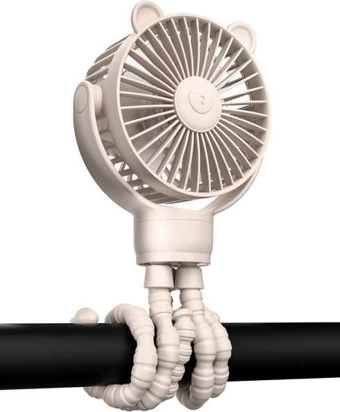 GOTOTO Baby Stroller Fan, Rechargeable Portable Fan with 2000 mAh Battery Operated,3