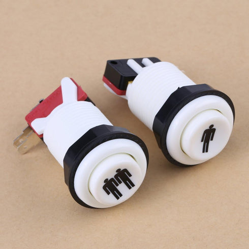 Arcade Button, 1P 2P Player Push Button DIY Kit for Arcade Joystick Games.