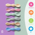 Elk and Friends Silicone Baby Spoons | Travel Case Included | First Stage Infant Toddler Spoon | Baby Led Weaning Stage