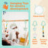 3 B. toys Wooden Baby Play Gym Activity Mat Starry Sky Hanging Sensory Toys Natural Wood Babies, Infants