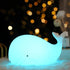 TriPro Under the Sea Nursery Decor Night Light, Soft Silicone Whale Lamp