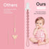 4 Pack MINMUNJIU Pacifier Clips Baby Girl, One Piece Flexible Soft Binky Clips Silicone Pacifier Holder Clip for Girls