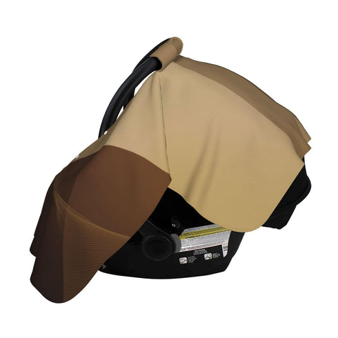 Hcpwzrf Abstract Tan and Brown Baby Car Seat Cover & Nursing Cover - Breathable Stretch Multi-Use Cover