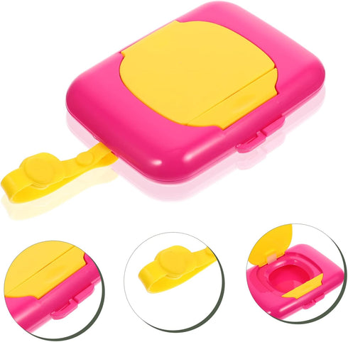 Wipe Box Refillable Dispenser Babywipes Tissue Reusable Wipe Container Hard Hat On- The- Go Wipes Dispenser Baby