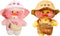 ?2Pack? Duck Stuffed Animals Plush Toy, Removable Clothes, Cute Soft Duck Gifts for Kids (Pink+Brown, White Duck-12)