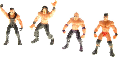 PowerTRC 32 Pcs Wrestling Toys Play Set | 12 Super Wrestlers, 2 Wrestle Rings, Realistic Accessories & Cake Topper Gift
