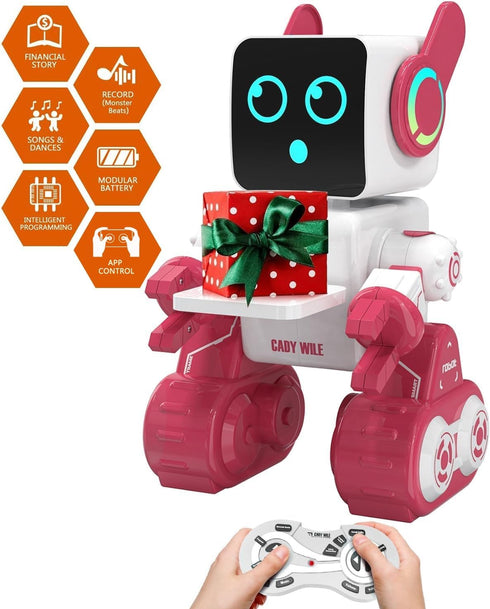 zechuan Robot Toy for Kids, Remote Control Intelligent Programming RC Robot, Suitable