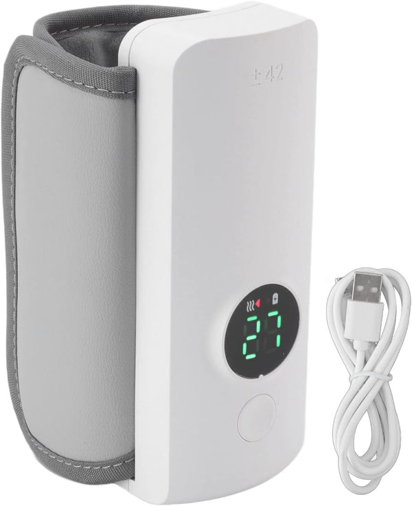 Milk Bottle Thermal Bag, ABS PU Insulated USB Charging Portable Baby Nursing