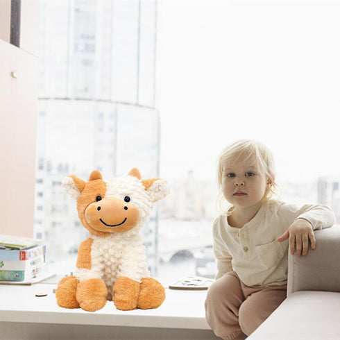Gollicce 9 inch Cow Stuffed Animals, Cute Plush Toy Doll for Kids Boys Girls Women (Brown)