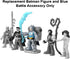 Replacement Poseable Batman Figure and Blue Battle Accessory for Imaginext Playset Inspired by DC Superfriends