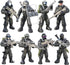 8 PCS Building Block Action Mini-Figures with Military Weapons Accessories, Army City Policeman SWAT Model Toys