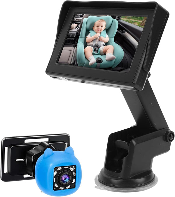 ZDAGELD Baby Car Camera with 4.3" Monitor, Car Mirror Baby Rear View, 150