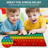 Push Toy Pop Bubble Fidget Sensory Toys, Rainbow Keyboard Shape Silicone Popper Toy for Kids Anxiety Relief