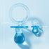 24 30 Baby Shower Pacifiers Necklace for Boy, Mini Acrylic Pacifiers Charm Party Favors Decorations (Blue)