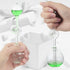 Office Thinking Hand Boiler, Glass Science Energy Transfer Experiment Thermometer Spiral Glass Toy Gifts (Green)