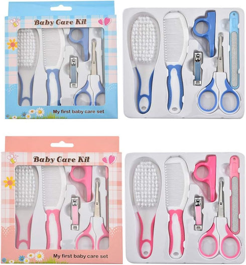 BOGEEL 6 Set (0-3 Pcs Baby Hair Daily Care Newborn Kids Grooming Brush and Manicure Daily Care Years+),Plastic