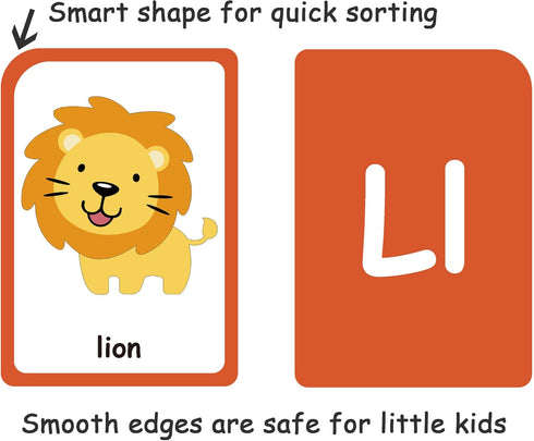 ZazzyKid Flash Cards for Toddlers - 54 Double Sides Flashcards for Alphabets, Numbers, Colors, Shapes