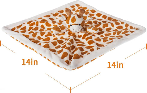 Apricot Lamb Luxury Snuggle Plush Cute Giraffe Infant Stuffed Animals Security Blanket, Yellow Giraffe, 14 Inches