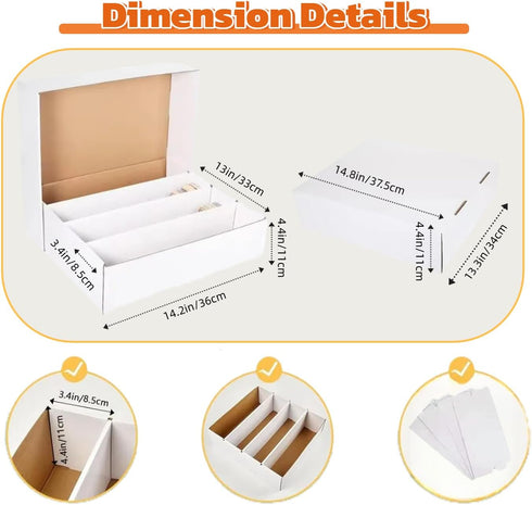 Generic 4 Set 3150 Count 4 Sports Card Storage Boxes Bulk Card Trading Cards Collection Box Cardboard Card Storage Box