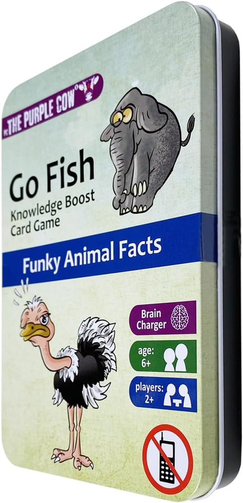 The Purple Cow Go Fish! - Funky Animals Facts, Classic Card Game with General Knowledge BOOST for Ages 6+