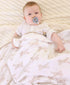Gunnaicat 40"x40" Baby Soft Muslin Thick Blanket Cotton and Dotted Backing Double Layer Receiving Blanket Bunny