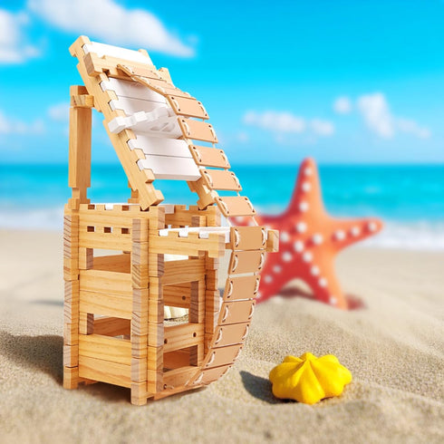 96 4-8 Jovi-mindlyNotchies PCS Wooden Blocks Wooden Toys with Storage Bag, Preschool Learning Toys Wood Blocks Building