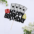 Poker-Themed Cake Topper - Dice & Cards Birthday Decoration