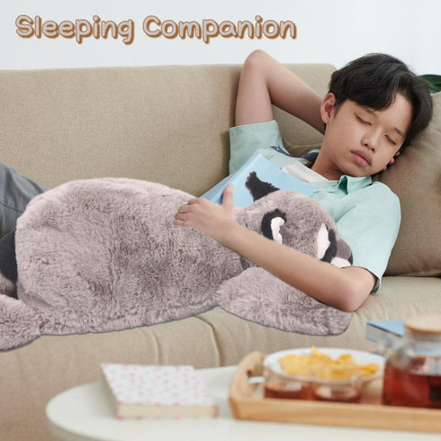 ARELUX 18in Raccoon Plush Stuffed Animals: Cute Cuddly Body Pillow Hug Sleeping Fluffy Wild Animal Toys