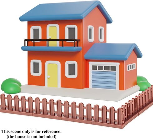 Set, 20 Fence Building Block Pieces Toy Fence Accessories for Garden Trees/Flowers/Farm Animals, Compatible