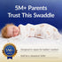 Coperta 100% Newborn Swaddle Sack, IHDI Certified, Calms Startle Reflex, Cotton Wearable Blanket, Newborn Essentials