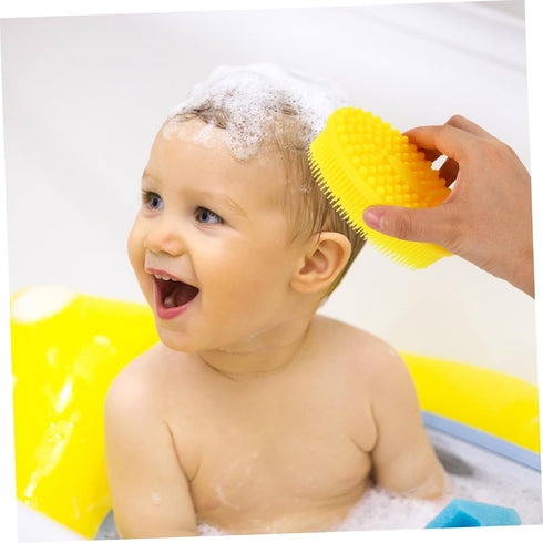 Bath Brush Soft Silicone Hair Care Brush for Newborns Ergonomic Handle for Gentle Scalp for Healthy Hair Growth