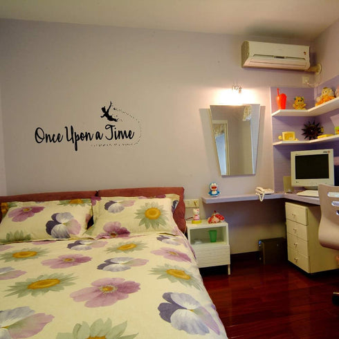 Once Upon a Time Nursery Wall Quotes Decals - Vinyl Lettering for Kids Room Decoration Graphic Art Letters