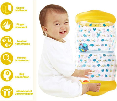 Baby Crawling Toy - Fitness Toys to Exercise Your Baby's Hearing, Touch, Muscles, and Coordination, Yellow