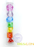 Bescon Colorful Unicorns Rainbow Sparkled Polyhedral D&D Dice Set of 7 RPG Role Playing Game