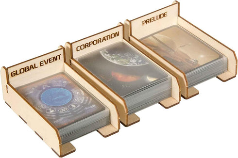 The Broken Token Terraforming Mars Game Organizer - Wood Storage Box with Multiple Trays