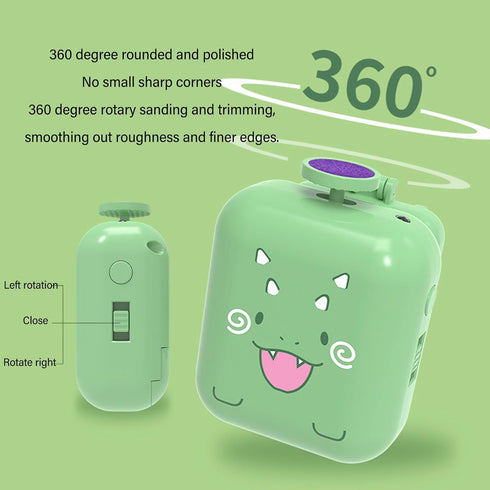 Srliya Trimmer, Set 4 Baby Nail Portable, Cute Electric Baby Nail Clipper with Grinding Heads for Cutting and Polishing