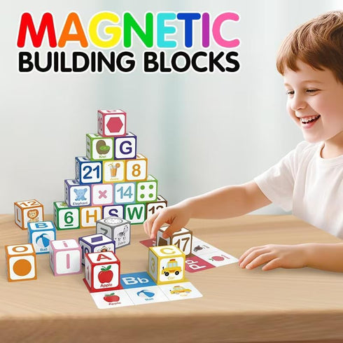 oeleofybb Set Children's Multiple Activity Toys Educational Alphabet Building Blocks