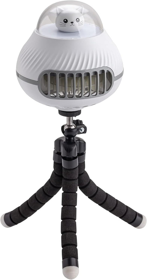 Portable Ultra-Low Noise Baby Stroller Fan, Rechargeable 2000mAh Battery Powered Fan for Baby Stroller