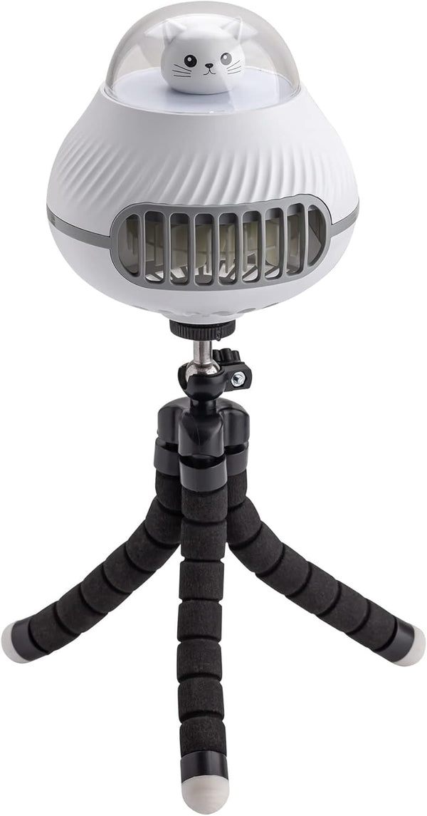 Portable Ultra-Low Noise Baby Stroller Fan, Rechargeable 2000mAh Battery Powered Fan for Baby Stroller